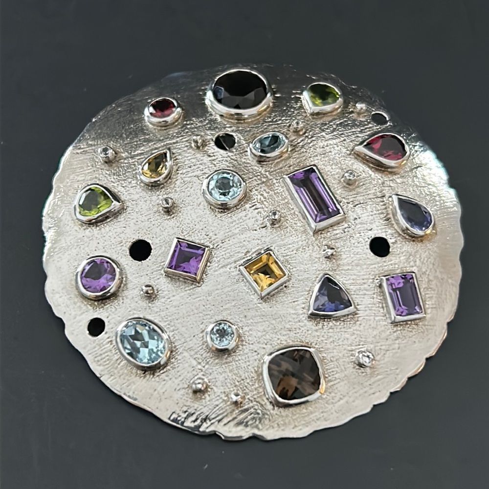 Ross Simons Multi Gemstone Sterling 925 Pendant - Picture 2 of 10